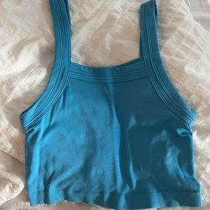 Mexico blue crop top